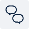 Chat bubble icon.